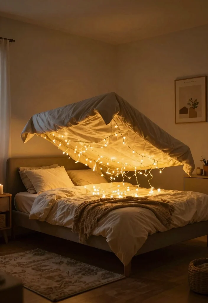 12 Fairy Lights Bedroom Ideas for Cozy Ambience 6. Under bed Illumination 0
