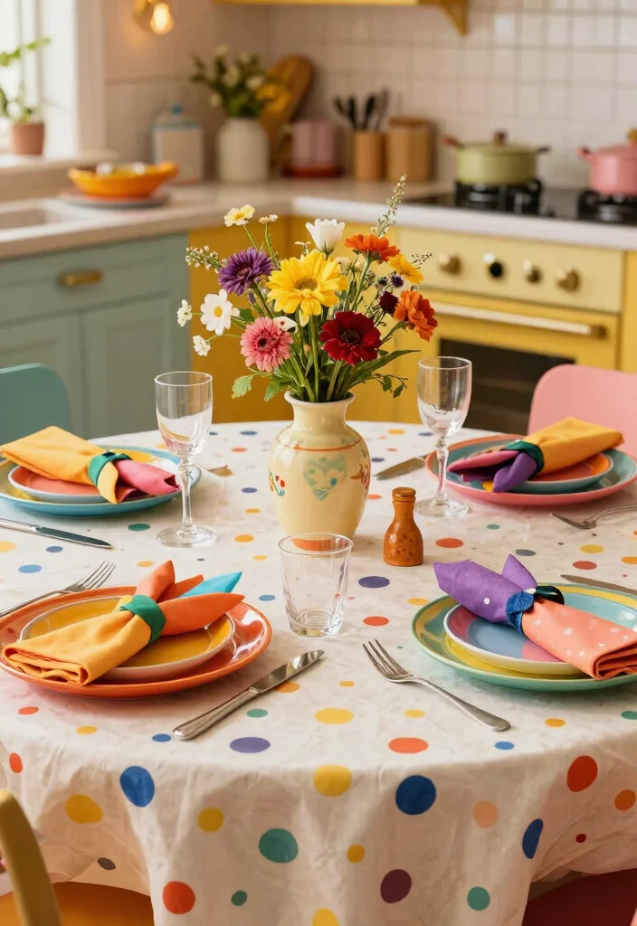 12 Funky Kitchen Ideas with Bold Personality 50 12 Funky Kitchen Ideas with Bold Personality 10. Fun and Funky Table Settings 0