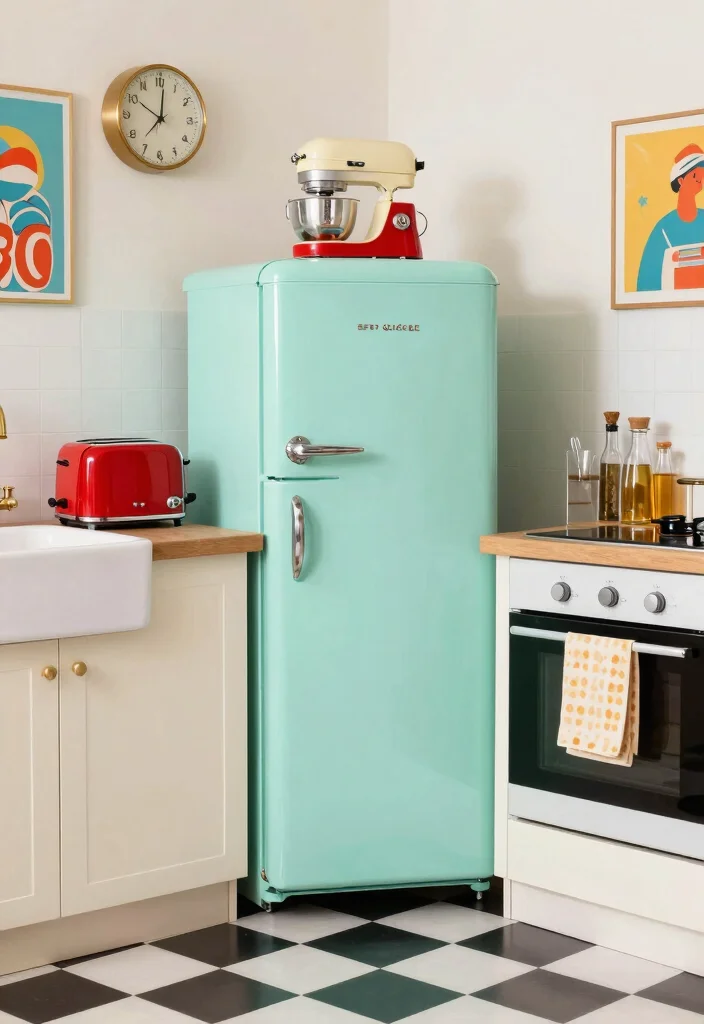 12 Funky Kitchen Ideas with Bold Personality 12 12 Funky Kitchen Ideas with Bold Personality 2. Retro Appliances 0