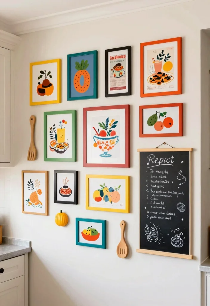 12 Funky Kitchen Ideas with Bold Personality 23 12 Funky Kitchen Ideas with Bold Personality 3. Quirky Wall Art 0