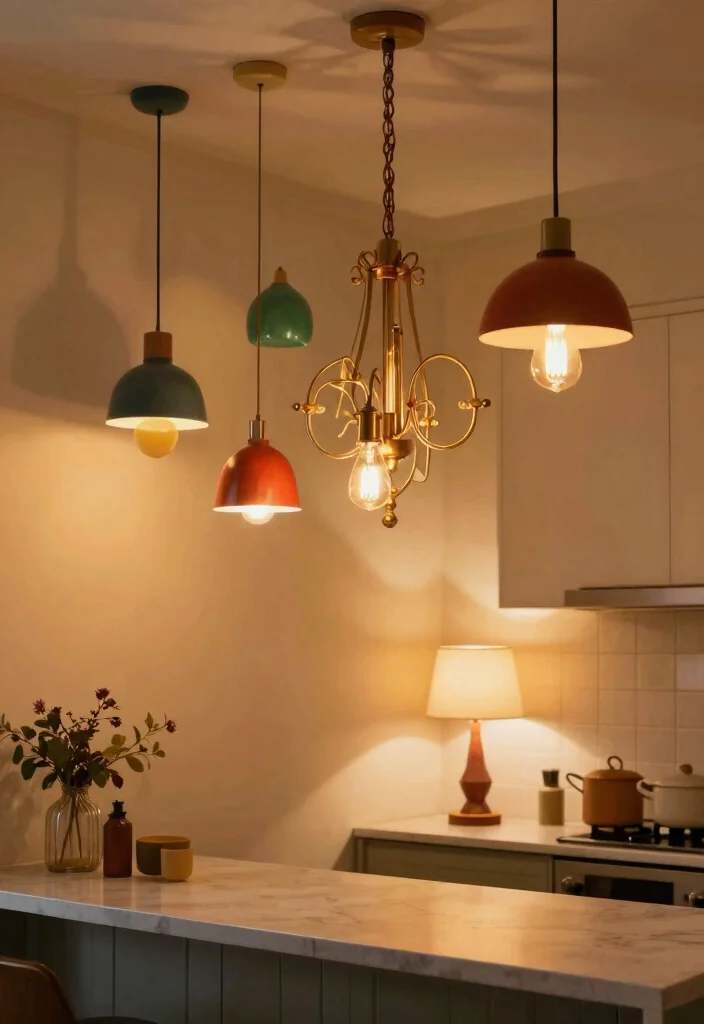 12 Funky Kitchen Ideas with Bold Personality 34 12 Funky Kitchen Ideas with Bold Personality 4. Funky Light Fixtures 0