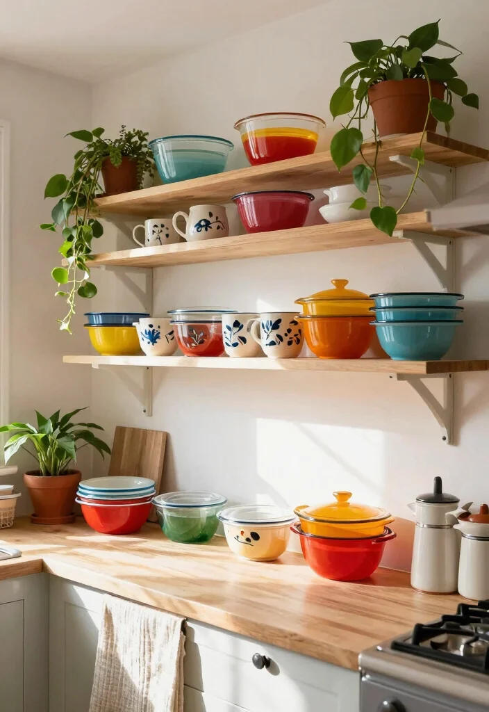 12 Funky Kitchen Ideas with Bold Personality 36 12 Funky Kitchen Ideas with Bold Personality 6. Vintage Kitchenware Displays 0