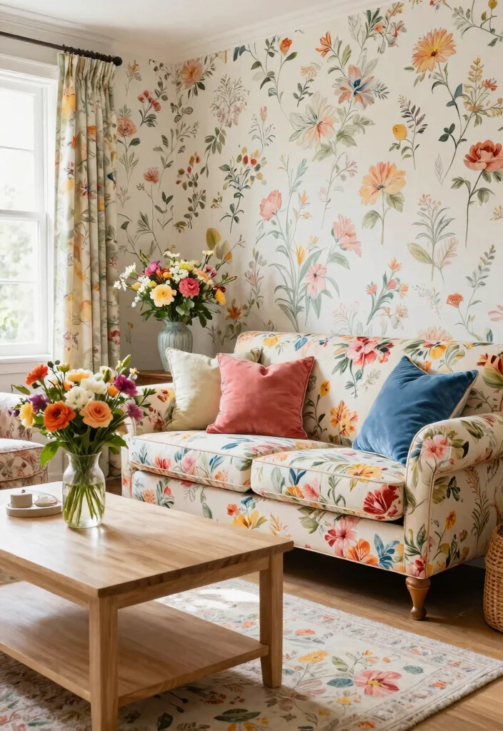12 Girly Living Room Ideas with Soft Personality 2 12 Girly Living Room Ideas with Soft Personality 2. Feminine Floral Prints 0