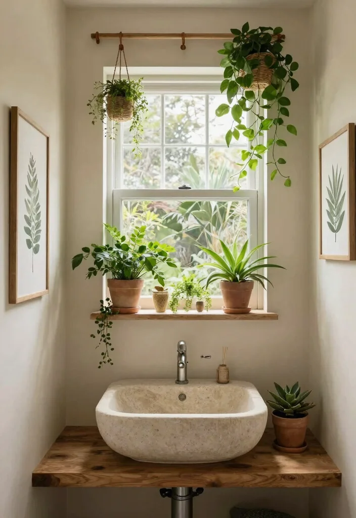 12 Hall Bathroom Ideas That Feel Welcoming and Functional 9. Outdoor Inspired Elements 0
