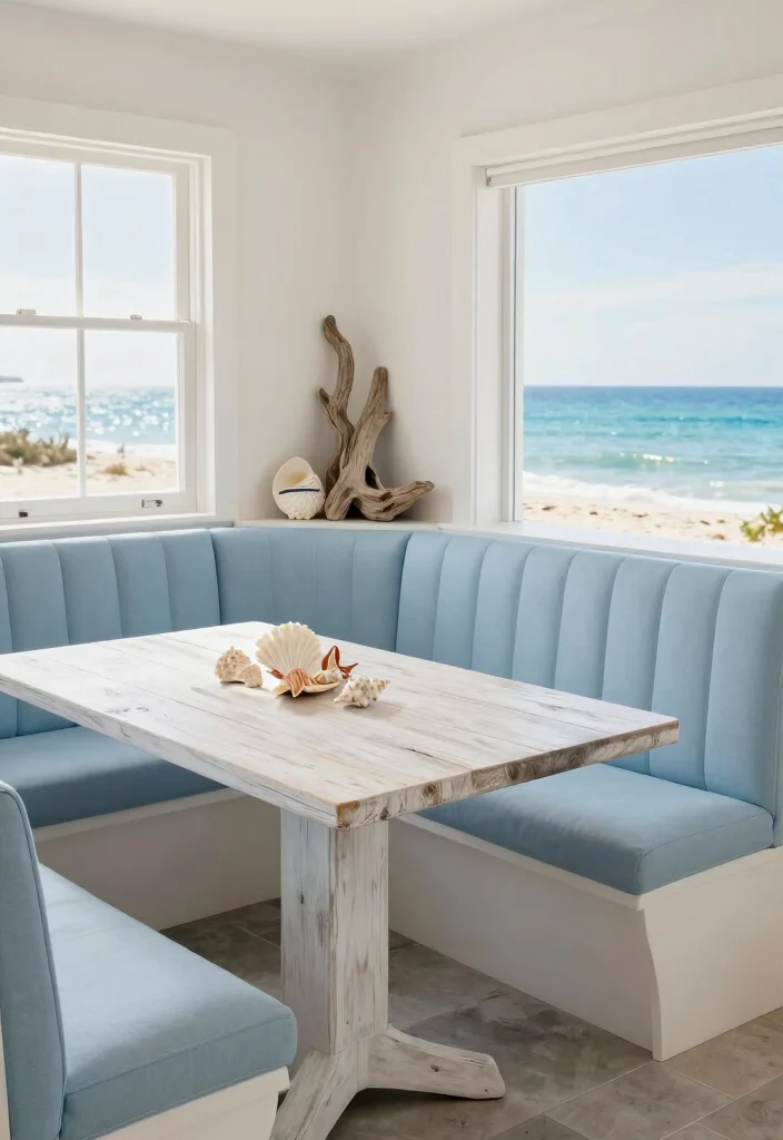 12 Kitchen Banquette Ideas for Cozy Dining 10. Coastal Inspired Nook 0