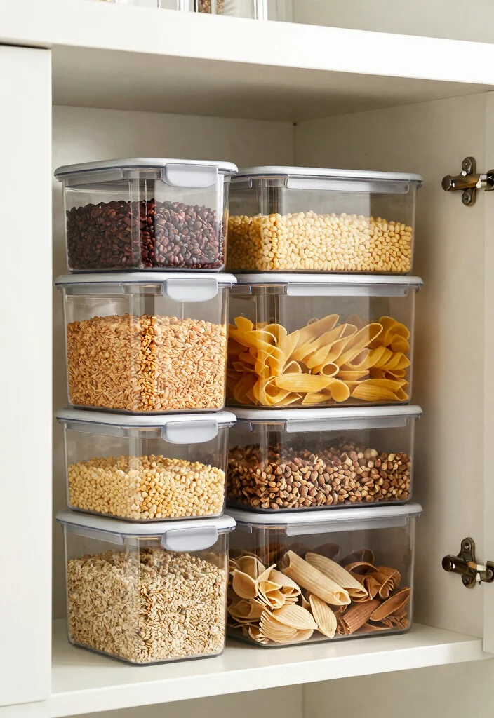 12 Kitchen Cupboard Ideas for Smart Storage 4. Stackable Storage Containers 0