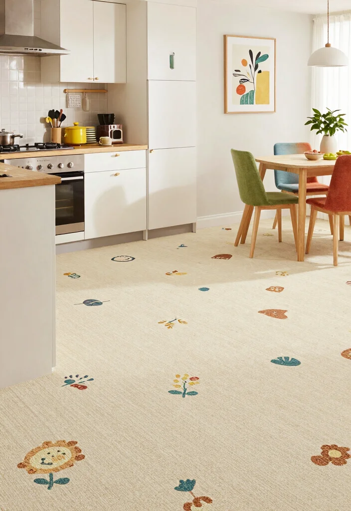 12 Kitchen Floor Ideas That Are Durable and Stylish 61 12 Kitchen Floor Ideas That Are Durable and Stylish 11. Eco Friendly Carpet Tiles 0