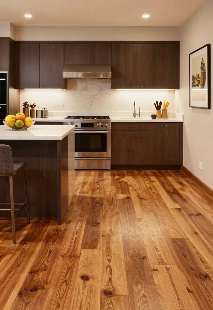 12 Kitchen Floor Ideas That Are Durable and Stylish 49 12 Kitchen Floor Ideas That Are Durable and Stylish 9. Engineered Hardwood 0