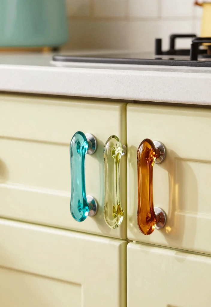 12 Kitchen Handle Ideas That Refresh Cabinets 37 12 Kitchen Handle Ideas That Refresh Cabinets 7. Recycled Glass Pulls 0