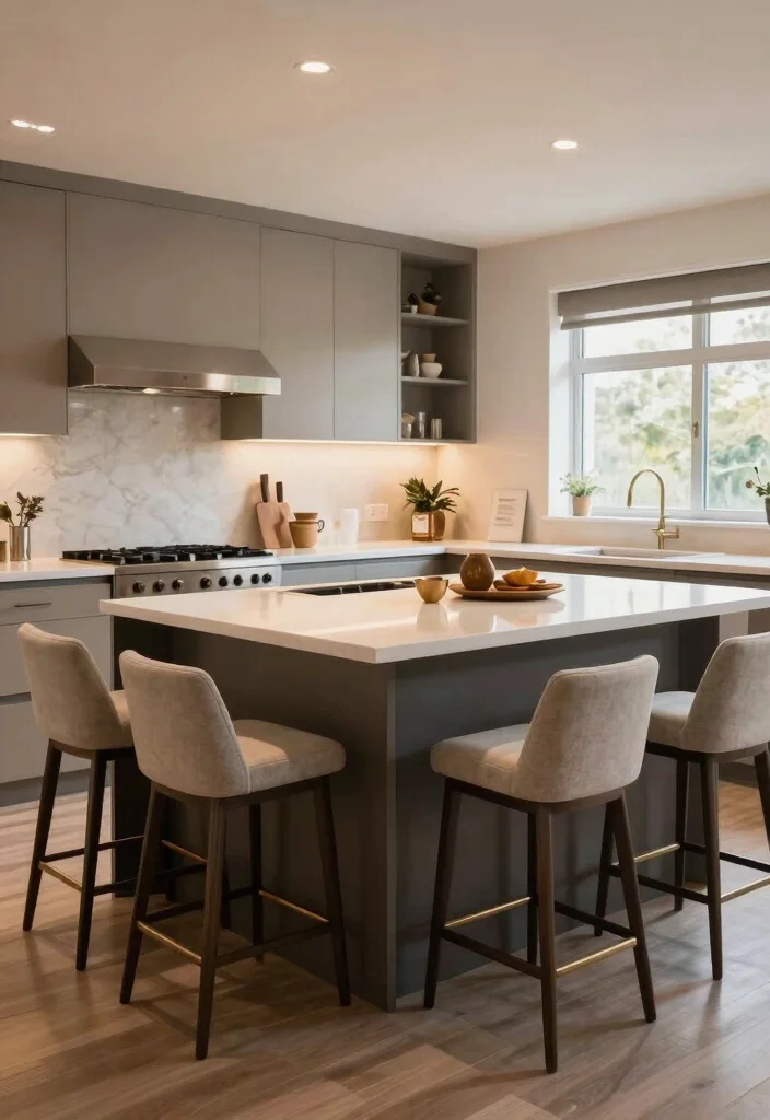 12 Kitchen Island Ideas for Cooking and Seating 60 12 Kitchen Island Ideas for Cooking and Seating 10. Elegant Bar Height Islands 0