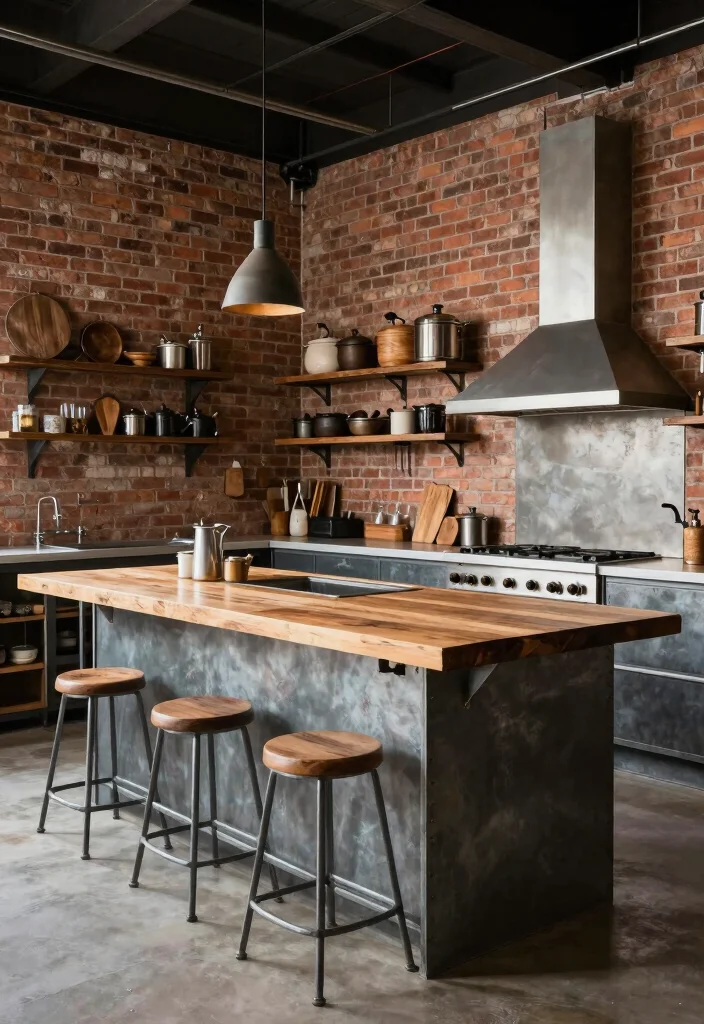 12 Kitchen Island Ideas for Cooking and Seating 61 12 Kitchen Island Ideas for Cooking and Seating 11. Urban Industrial Style 0