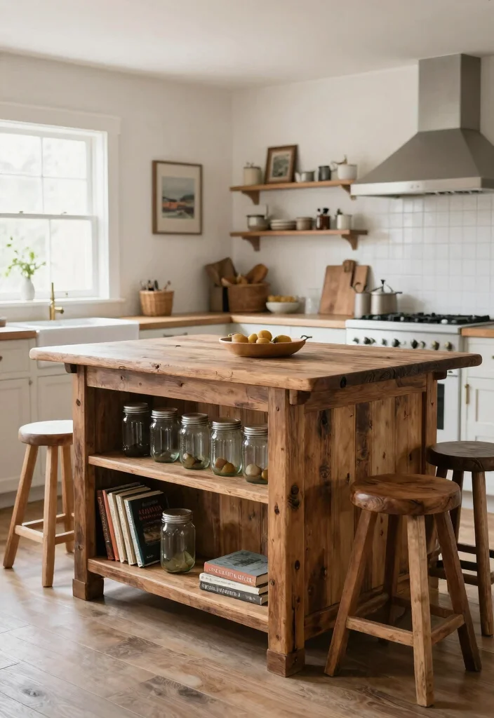 12 Kitchen Island Ideas for Cooking and Seating 2 12 Kitchen Island Ideas for Cooking and Seating 2. Rustic Charm with a Farmhouse Twist 0