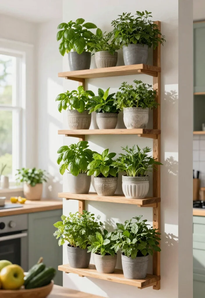 12 Kitchen Shelf Ideas That Balance Decor and Storage 51 12 Kitchen Shelf Ideas That Balance Decor and Storage 11. Vertical Garden Shelves 0
