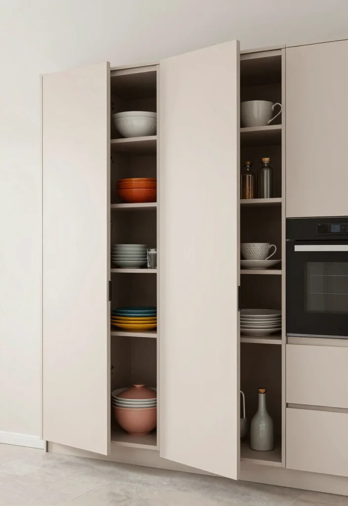 12 Kitchen Shelf Ideas That Balance Decor and Storage 28 12 Kitchen Shelf Ideas That Balance Decor and Storage 8. Hidden Storage Behind Decorative Panels 0