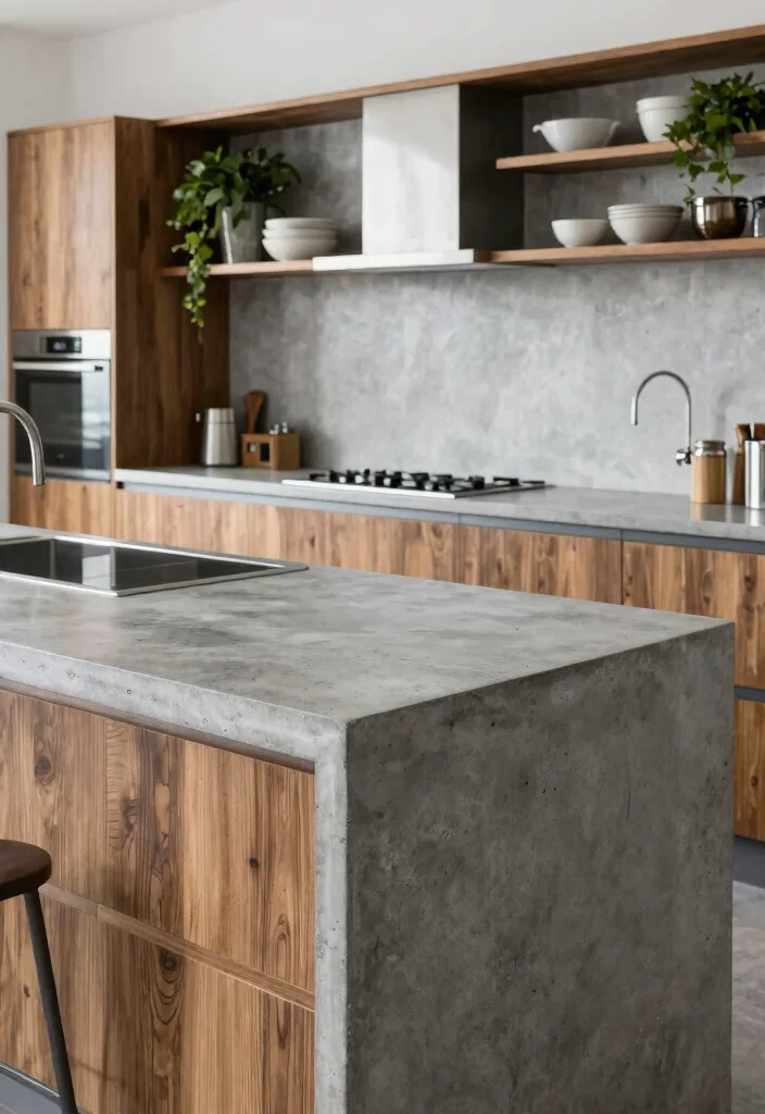 12 Kitchen Worktop Ideas That Look Expensive 13 12 Kitchen Worktop Ideas That Look Expensive 3. Concrete Countertops 0