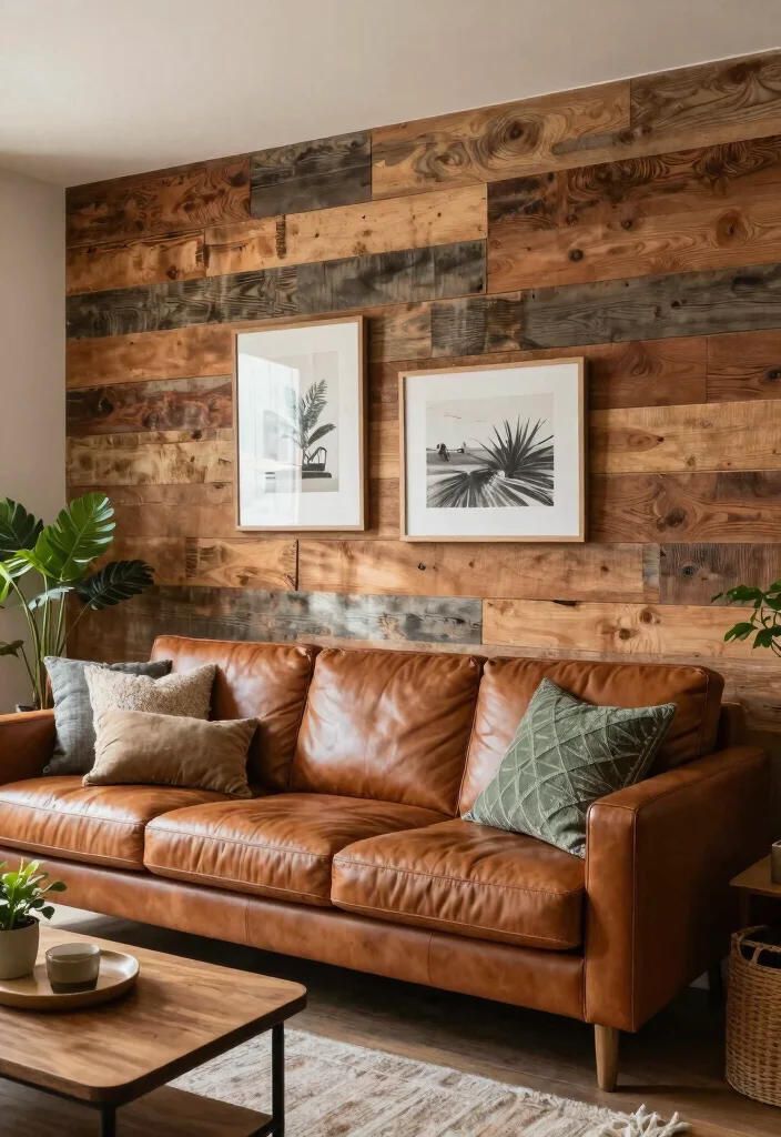 12 Leather Sofa Living Room Ideas with Timeless Style 62 12 Leather Sofa Living Room Ideas with Timeless Style 12. Textured Wall Accents 0