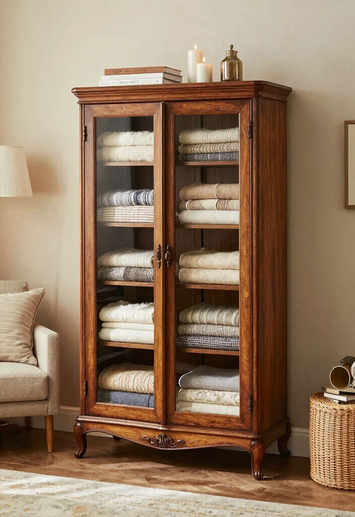 12 Living Room Cabinet Ideas for Storage and Style 51 12 Living Room Cabinet Ideas for Storage and Style 11. Vintage Wardrobe Cabinet 0