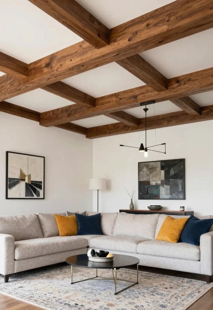 12 Living Room Ceiling Ideas That Elevate the Space 40 12 Living Room Ceiling Ideas That Elevate the Space 10. Box Beam Ceilings 0