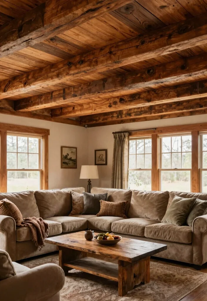 12 Living Room Ceiling Ideas That Elevate the Space 51 12 Living Room Ceiling Ideas That Elevate the Space 11. Rustic Plank Ceilings 0