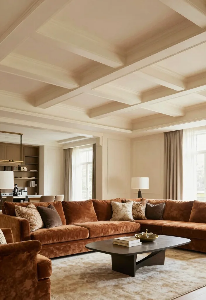12 Living Room Ceiling Ideas That Elevate the Space 5 12 Living Room Ceiling Ideas That Elevate the Space 5. Coffered Ceilings 0