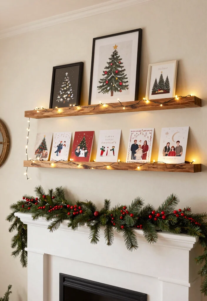 12 Living Room Christmas Decor Ideas That Feel Cozy 9. Creative Wall Decor 0