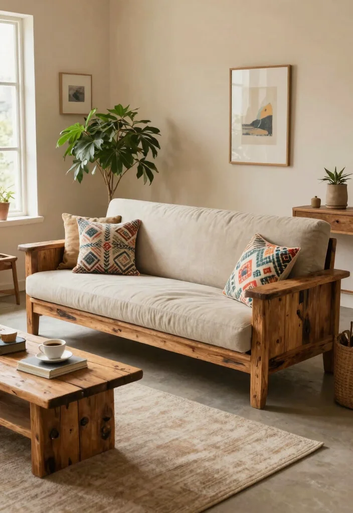 12 Living Room Sofa Ideas for Comfort and Style Sustainable and Eco Friendly Options 1. Reclaimed Wood Frame Sofas 0