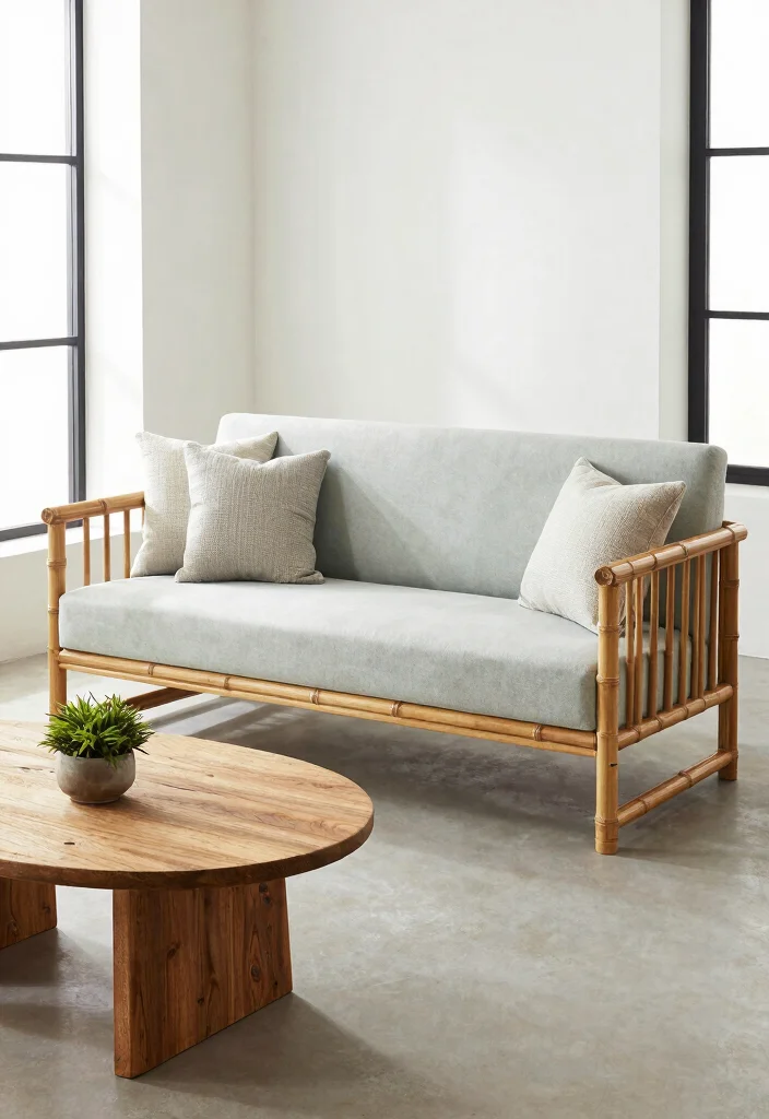 12 Living Room Sofa Ideas for Comfort and Style Sustainable and Eco Friendly Options 3. Bamboo Frame Sofas 0