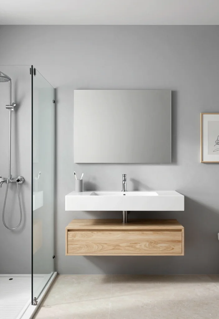 12 Masculine Bathroom Ideas with Bold and Clean Style 4. Minimalist Masculine Style 0