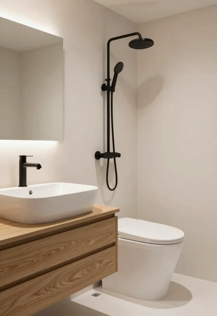 12 Masculine Bathroom Ideas with Bold and Clean Style 9. Modern Fixtures and Fittings 0