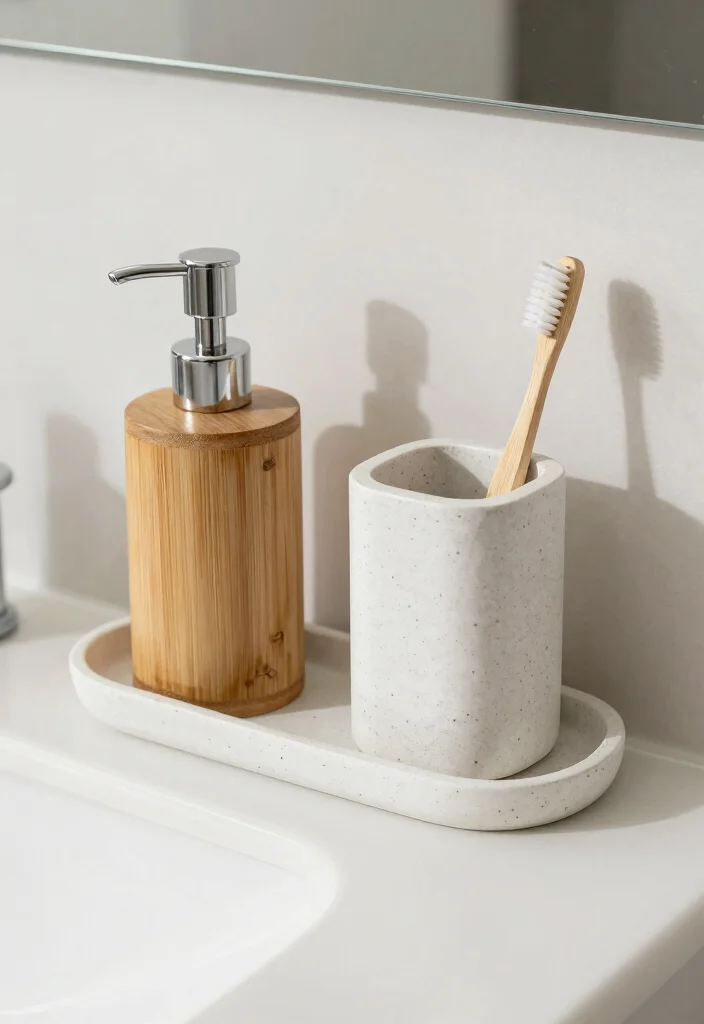 12 Minimalist Bathroom Decor Ideas for a Calm Clean Look 2. Focus on Functional Accessories 0