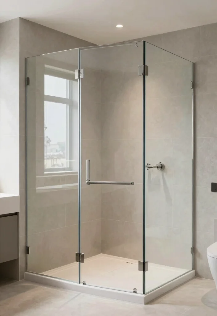 12 Minimalist Bathroom Decor Ideas for a Calm Clean Look 7. Install a Seamless Shower 0