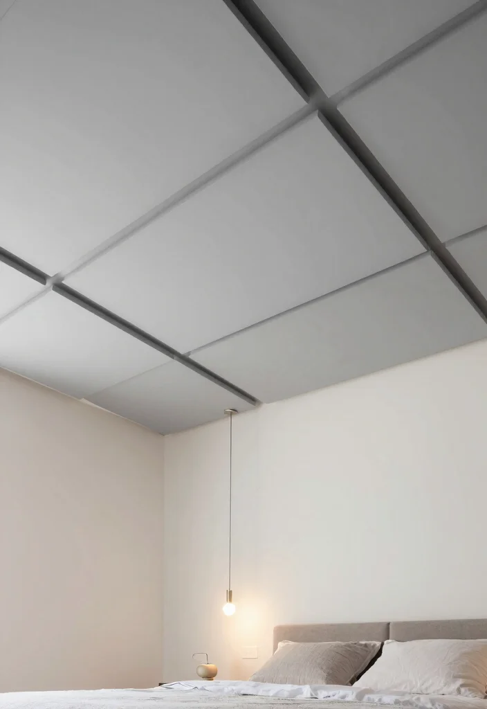 12 Modern Bedroom Ceiling Design Ideas That Wow 9. Acoustic Panels Sound Meets Style 0