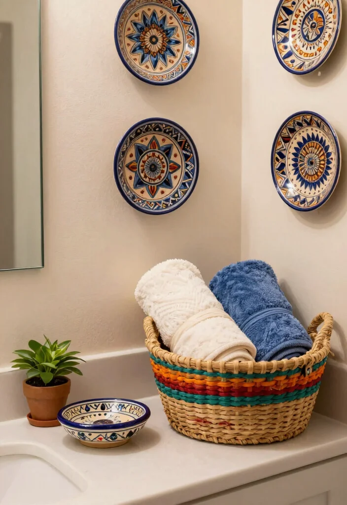12 Moroccan Bathroom Ideas with Color Pattern and Texture 14 12 Moroccan Bathroom Ideas with Color Pattern and Texture 4. Ethnic Bathroom Accessories 0