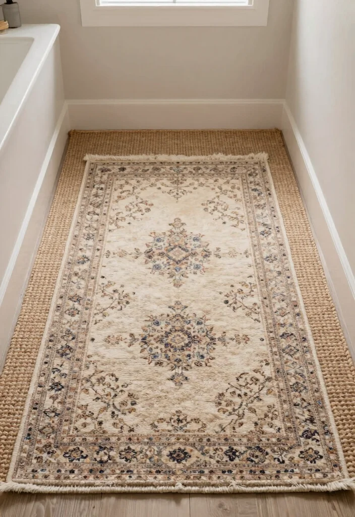 12 Moroccan Bathroom Ideas with Color Pattern and Texture 38 12 Moroccan Bathroom Ideas with Color Pattern and Texture 8. Layered Rugs 0