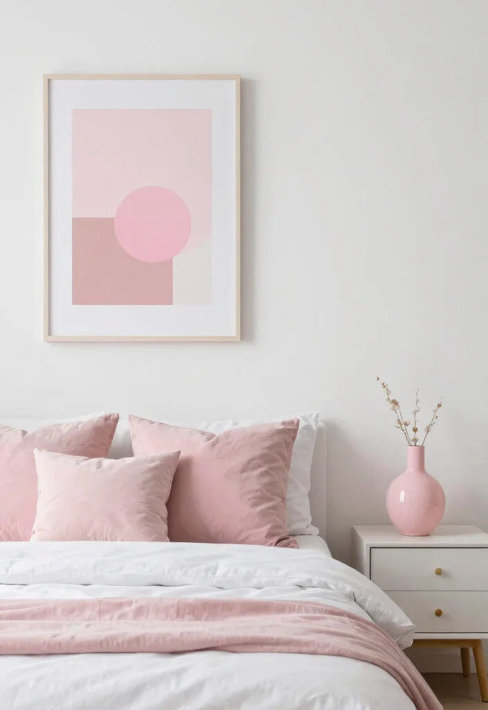 12 Pink Bedroom Ideas That Feel Stylish Not Sweet 10. Pink Accessories for a Subtle Touch 0