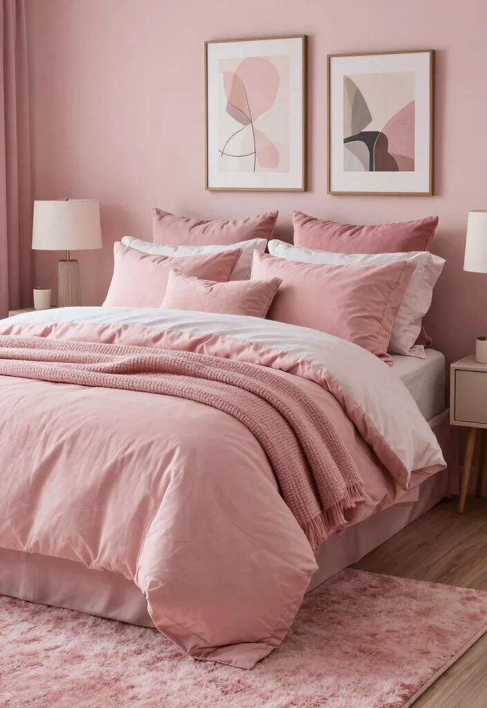 12 Pink Bedroom Ideas That Feel Stylish Not Sweet 12. Pink Layering for Depth 0