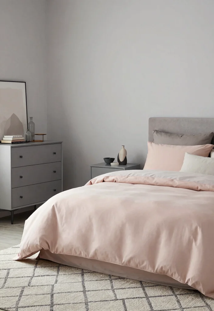 12 Pink Bedroom Ideas That Feel Stylish Not Sweet 3. Pink with Gray Combinations 0