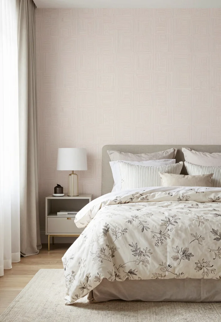12 Pink Bedroom Ideas That Feel Stylish Not Sweet 4. Minimalist Pink Patterns 0