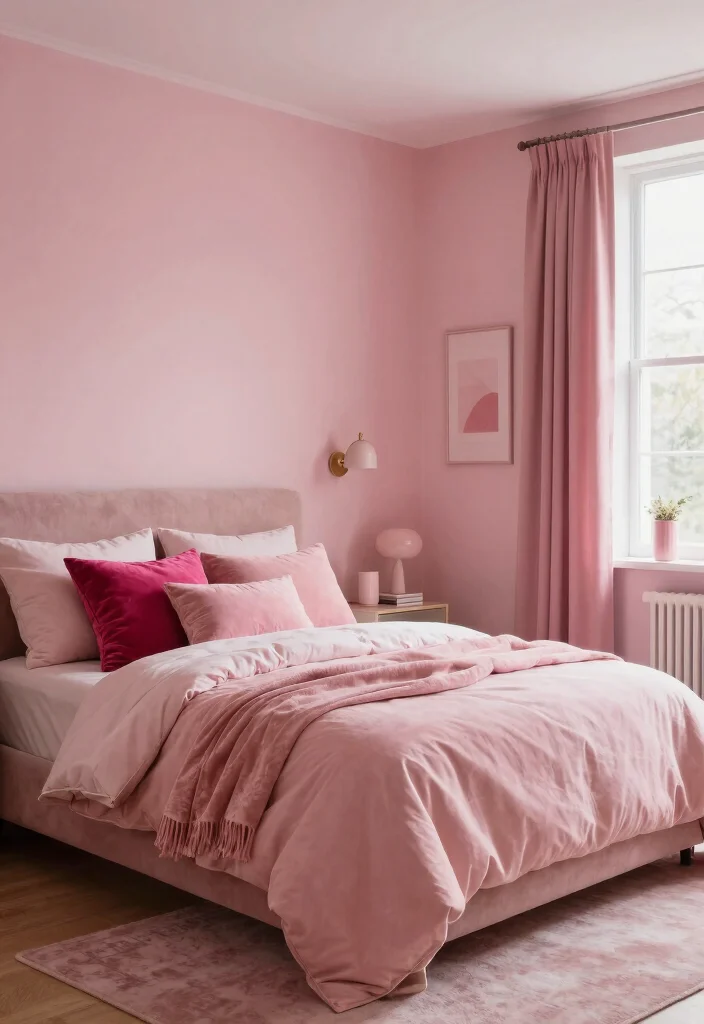 12 Pink Bedroom Ideas That Feel Stylish Not Sweet 9. Monochromatic Pink Palette 0