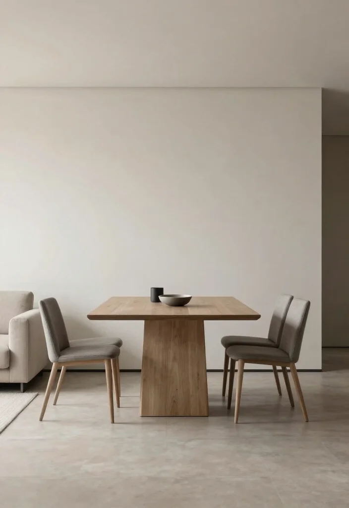 12 Small Living Dining Room Ideas That Flow Well 11. Minimalism Meets Functionality 0