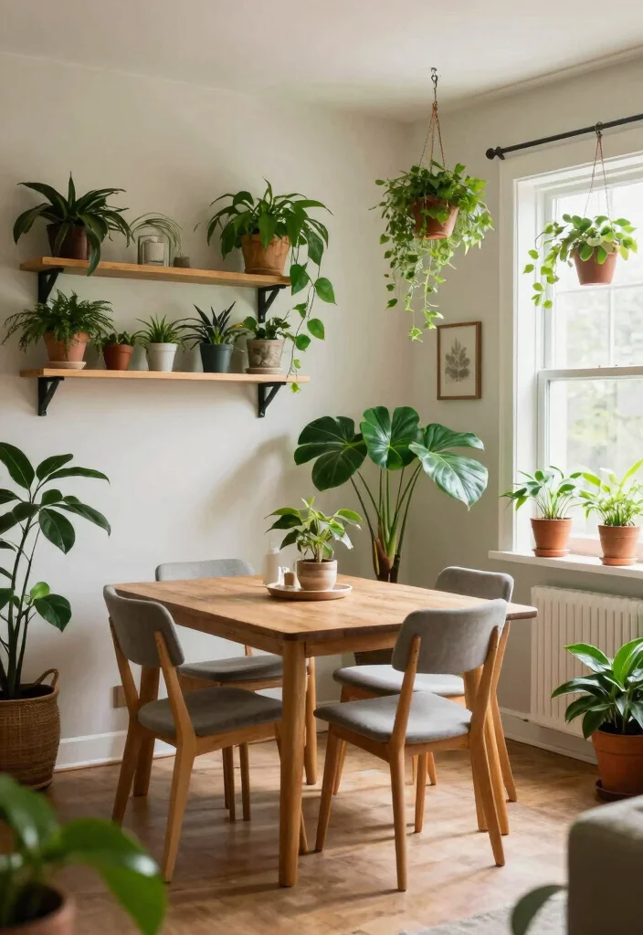 12 Small Living Dining Room Ideas That Flow Well 9. Plant Life 0