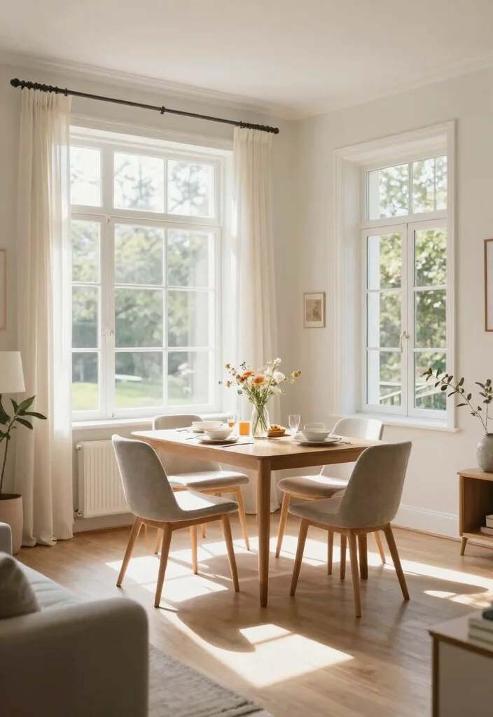 12 Small Living Room Dining Area Ideas That Work 28 12 Small Living Room Dining Area Ideas That Work 8. Maximize Natural Light 0