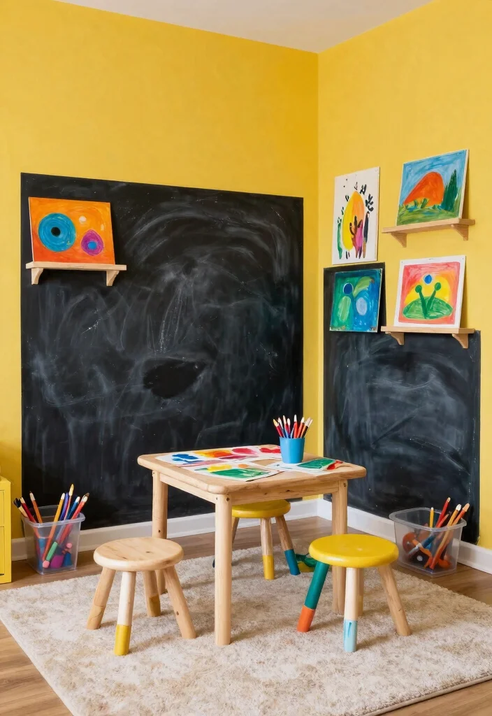 12 Toddler Bedroom Ideas That Are Cute and Practical 14 12 Toddler Bedroom Ideas That Are Cute and Practical 4. Little Artists Studio 0