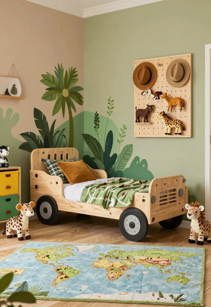 12 Toddler Bedroom Ideas That Are Cute and Practical 36 12 Toddler Bedroom Ideas That Are Cute and Practical 6. Safari Adventure 0