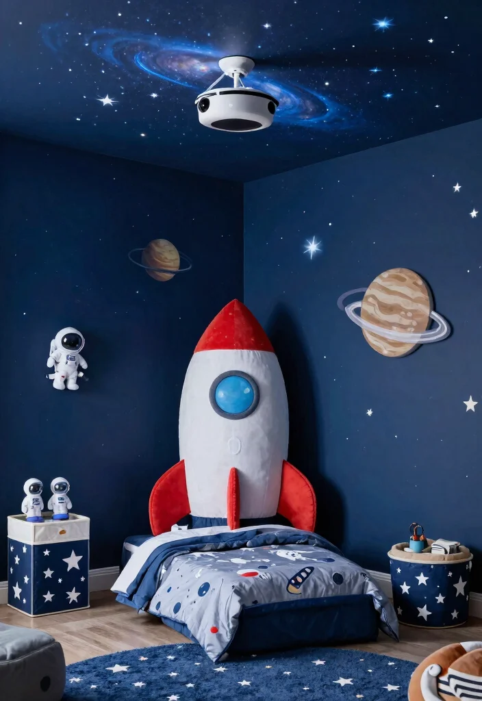 12 Toddler Bedroom Ideas That Are Cute and Practical 47 12 Toddler Bedroom Ideas That Are Cute and Practical 7. Space Explorers Room 0