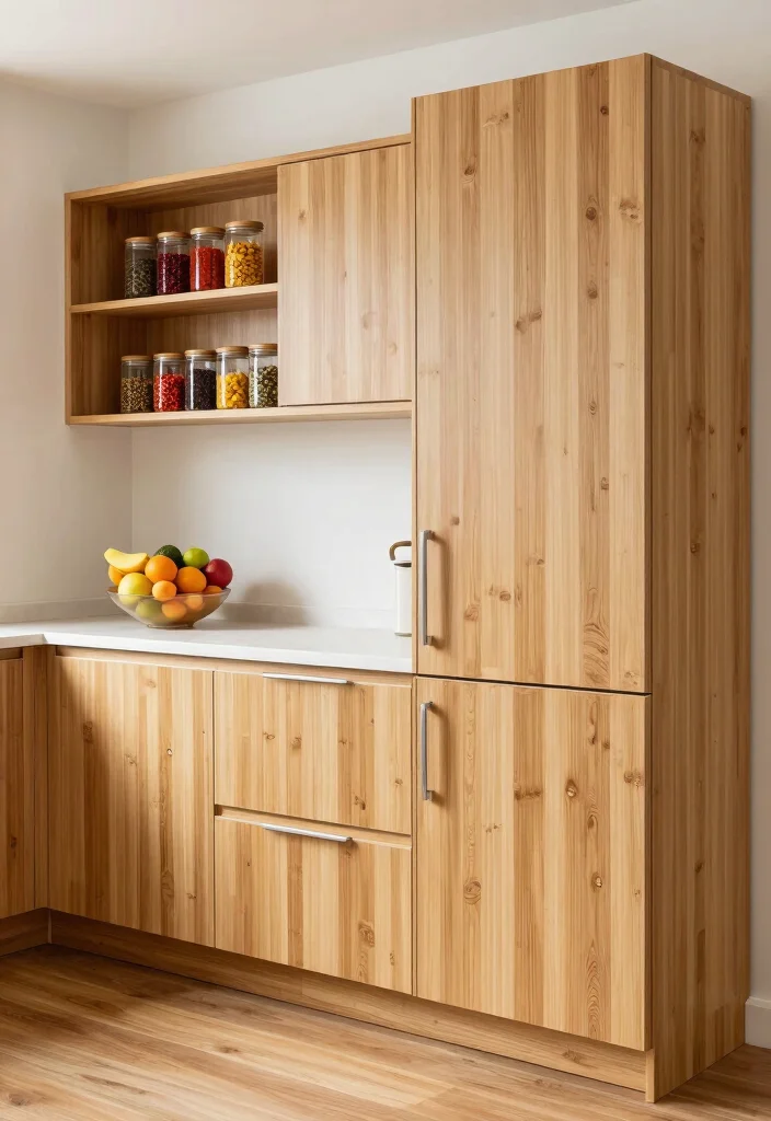 12 Traditional Indian Kitchen Ideas with Modern Touch 1. Eco Friendly Bamboo Cabinets 0