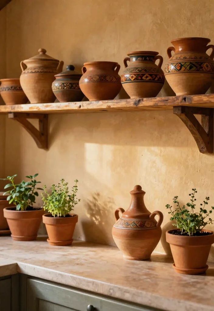 12 Traditional Indian Kitchen Ideas with Modern Touch 2. Traditional Clay Pot Accents 0