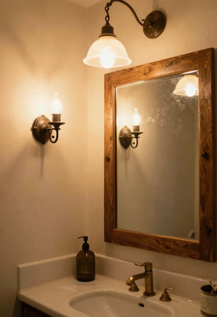 12 Western Bathroom Ideas with Rustic Character 28 12 Western Bathroom Ideas with Rustic Character 8. Cohesive Lighting Choices 0