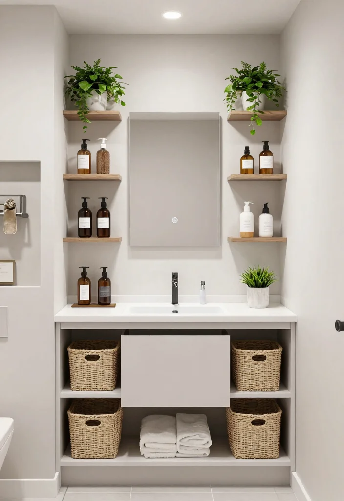 14 Bathroom Interior Ideas for a Polished Modern Look 7. Smart Storage Solutions 0