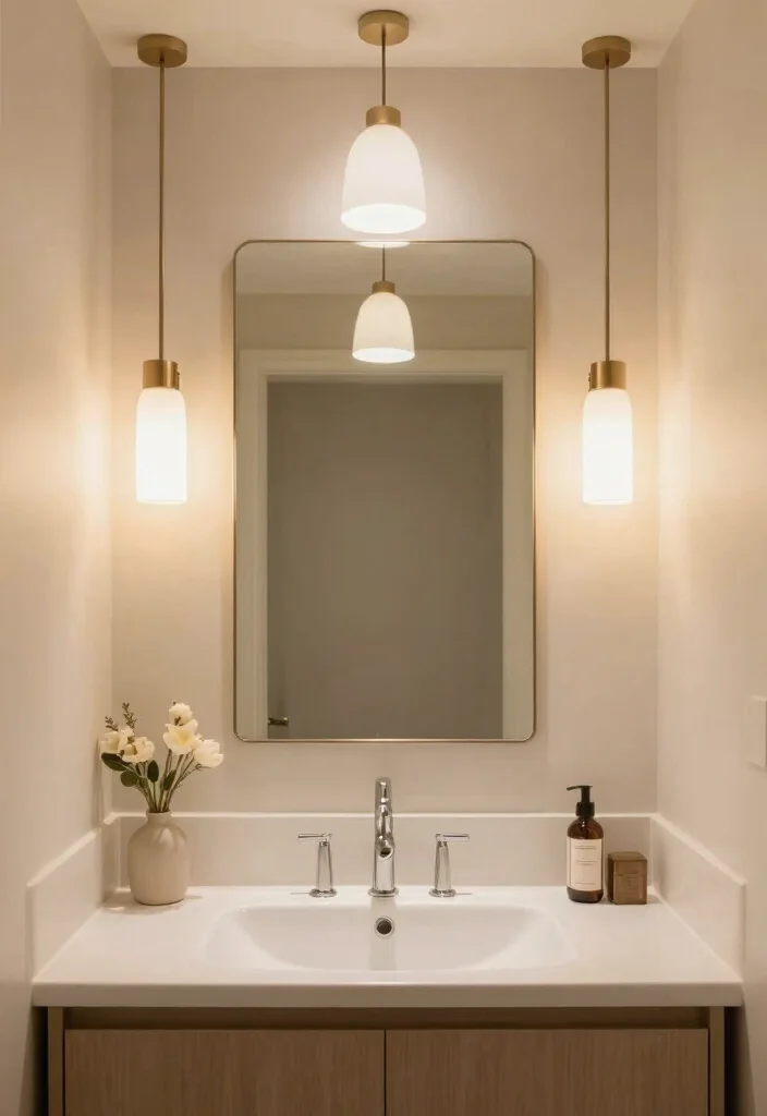 14 Bathroom Interior Ideas for a Polished Modern Look 8. Contemporary Lighting Choices 0